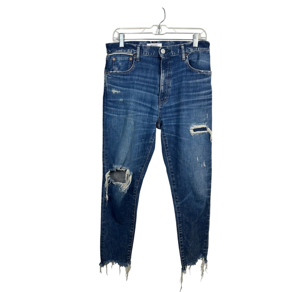Moussy Vintage Jeans Women 27 Blue Excellent Distressed Tapered 540FAC12-2270